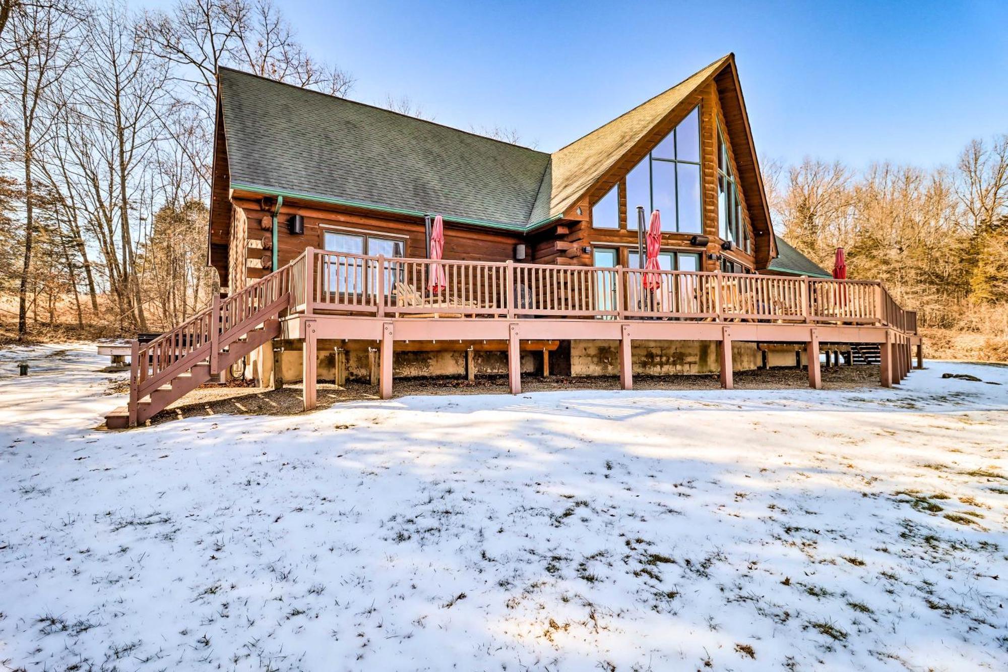 Luxury Log Cabin With Ev Charger And Mtn Views! Blairstown Экстерьер фото
